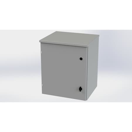 Saginaw Control & Engineering 1/4 Turn Knob Latch Electrical Enclosures, 24 in H, 16 in D, 20 in W, NEMA 3R, Galvanized Steel SCE-24R2016LP